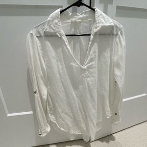Lou and Grey white blouse with rolled sleeves